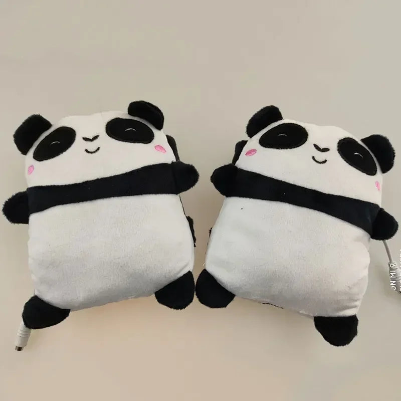 1 Pair Heating Warm Face Warmers Fingerless Mitten Cartoon Unisex Powered Hands Cute Toast Heated Plush Gloves USB Hand Winter